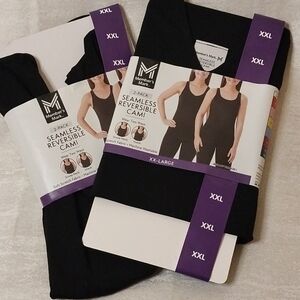 Member's Mark Seamless Reversible Cami - Black New Damage Packaging